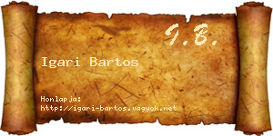 Igari Bartos névjegykártya